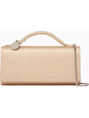 Stella Mccartneyfalabella Eko-Saten Clutch Çanta, Vegan Deri & Elmas Kesim Zincir