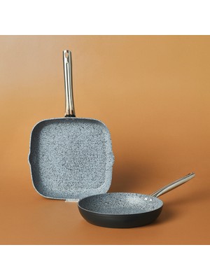 Karaca Biogranit Monet 2 Parça Tava Grill Set Siyah