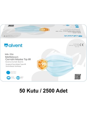 Yumuşak Kulaklı Meltblown Cerrahi Maske 50 Kutu