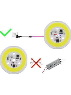 10 Watt  Cob LED 220 Volt Gün Işığı 3000 Kelvin