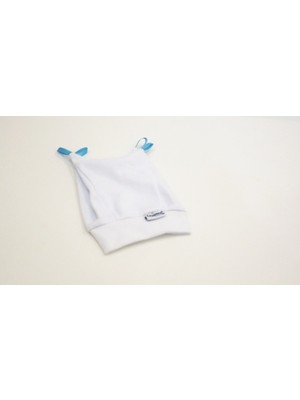 Sema Baby Yenidoğan Kurdelalı Bebek Şapka - Beyaz