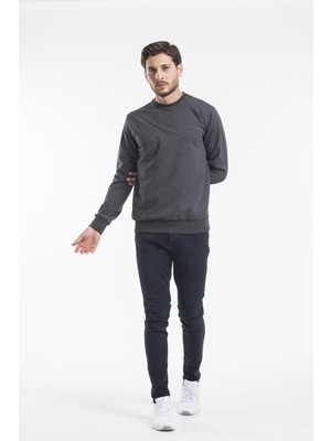 Süperlife Erkek Bisiklet Yaka Regular Fit Ince Sweatshirt Spr 20K30