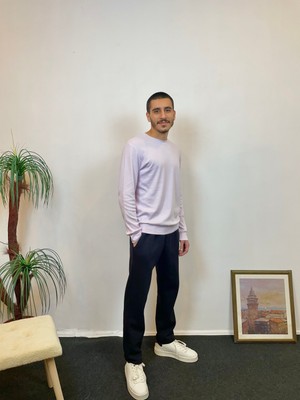 Süperlife Erkek Bisiklet Yaka Slim Fit Ince Sweatshirt Spr 20K17