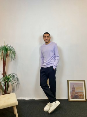 Süperlife Erkek Bisiklet Yaka Slim Fit Ince Sweatshirt Spr 20K17