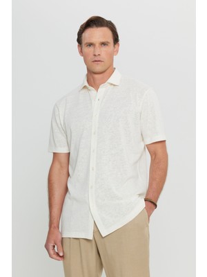 Pamuklu Comfort Fit Rahat Kesim Klasik Yaka Örme Gömlek