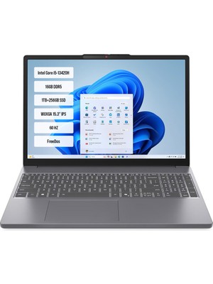 Lenovo IP3 83K100Q0TR-05 i5-13420H 16GB DDR5 512ssd WUXGA 15.3" IPS FreeDos