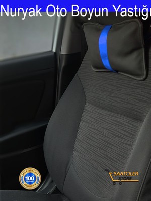 Opel Corsa E 2014 2018 Oto Koltuk Mavi Şerit Boyun Yastığı 2 Adet