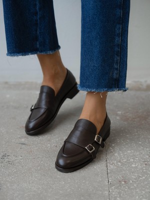 Vely Kahve Hakiki Deri Kadın MAKOSEN