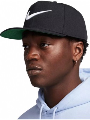 Nike Sportswear Pro Swoosh Snapback Cap Hat Unisex Şapka Siyah