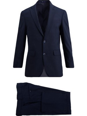 Uki Açık Lacivert Comfort Fit 6 Drop Ceket