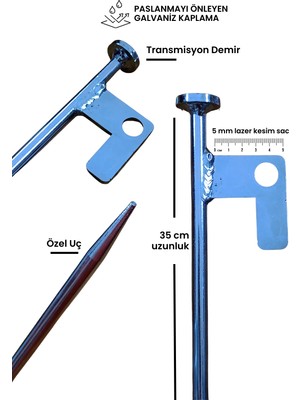 Asgüzel Çadır Kazığı Hafif ve Taşınabilir 35 cm Uzunlukta Dayanıklı Malzemeden Üretilmiştir