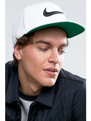 Nike Sportswear Pro Swoosh Snapback Unisex Beyaz Şapka Polyester Günlük Kullanım İçin