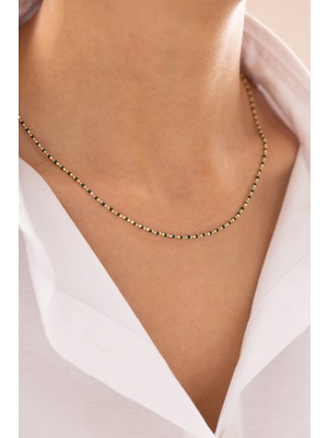 Minimal Mine Detaylı 14 Ayar Altın Kolye