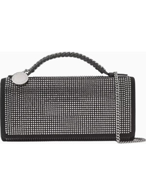 Stella Mccartney Alter Süet Falabella El Çantası, Kristal Işlemeli & Vegan Deri, Şık Tasarım