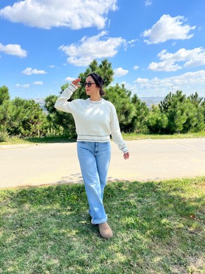 Vazıradk Dikiş Detaylı Rahat Kazak