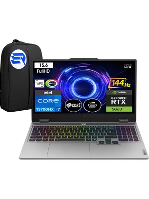 Lenovo Loq 15IRX10 83JE00LFTREP2 I7-13700HX 32 GB Ram 1 Tb SSD RTX5060 15.6" 144Hz WIN11 Pro + Elektropasaj Çanta