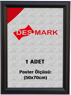 25 mm B2(50X70) Gönye Köşe Alüminyum Aç-Kapa Çerçeve – Poster Çerçevesi (Siyah Renk)