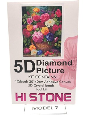 30X40 Boncuklu Taşlı Mozaik Elmas Goblen Pano Tablo Resim Puzzle Dıamond Paıntıng Hı Stone
