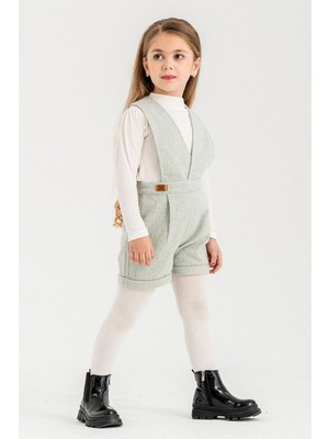 Mint Kız Çocuk Melanj Krem Badili Salopet Takım  22694
