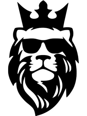 Aslan Kral Duvar Dekor Sticker 40 x 64 cm