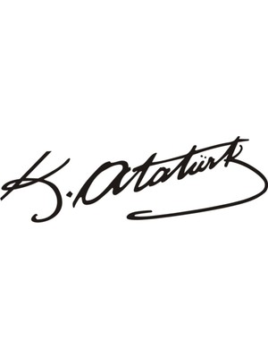 Atatürk Imza Oto Özel Yeni Sticker,