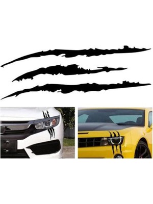 Monster Canavar Pençe Izi Oto Özel Yeni Sticker Siyah 40*15 cm