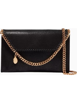 Stella Mccartney Mini Falabella Shaggy Deer Vegan Deri, Lüks Omuz-Crossbody Çanta, Günlük ve Gece