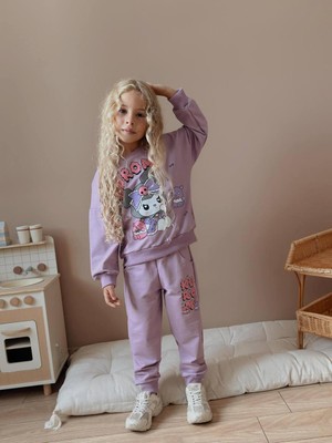 Cg Kids Kuromi 2 Iplik Kumaş Kız Çocuk Alt Üst Takım Süper Kalite