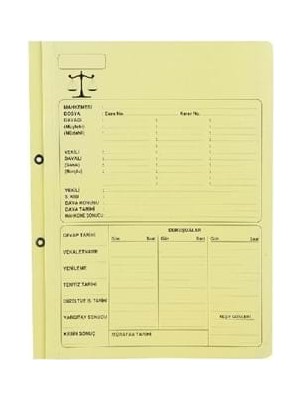 Ful 1.hamur Avukat Büro Dosyası 50 Li Sarı