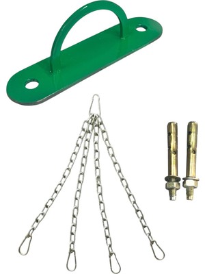 Oval Kesim 2 Dübel Boks Kum Torbası Tavana Asma Aparatı + 4 Kollu Zincir Takımı