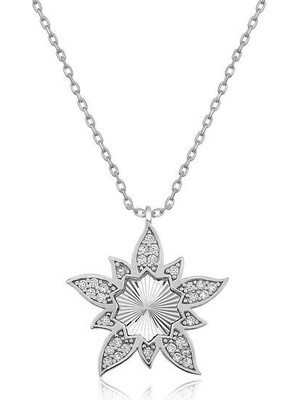 Lotus Çiçegi 925 Ayar Gümüş Kadın Kolye