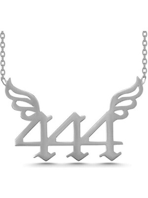 Melek Kanatlı 444 Melek Sayısı 925 Ayar Gümüş Kolye