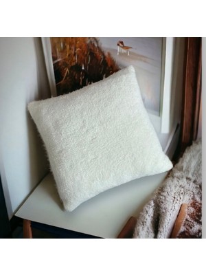 Çift Tarafı Peluş Teddy Puffy Polar Kırlent Kılıfı