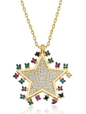 Yıldız 925 Ayar Gümüş Kadın Kolye