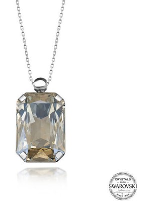  Crystal Taşlı 925 Ayar Gümüş Kolye