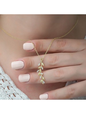 Sarmaşık Çiçeği 925 Ayar Gümüş Kadın Kolye