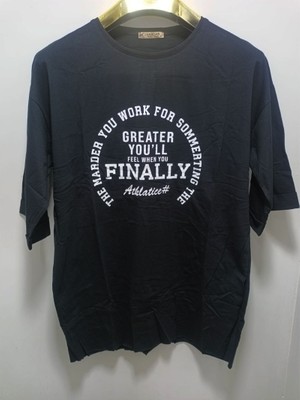 Önü Baskılı Oversize Kadın T-Shirt Bisiklet Yaka