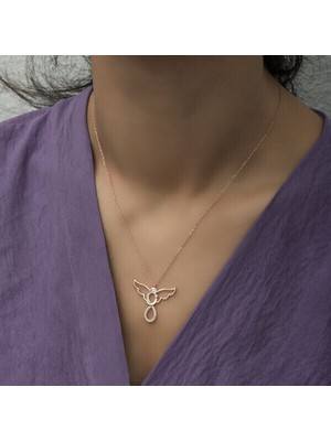 Melek Anne Çocuk 925 Ayar Gümüş Kolye