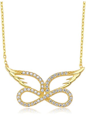 Melek Sonsuzluk  925 Ayar Gümüş Kolye