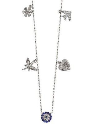 Nazarlı Şans 925 Ayar Gümüş Kadın Kolye