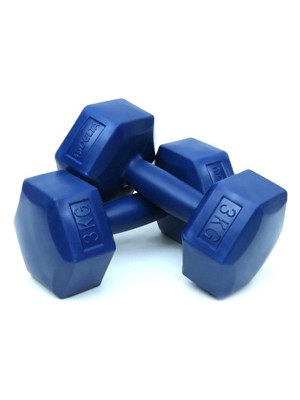 Delta 3 kg Plastik Dumbbell(Dambıl) 2"li Mavi BDC633