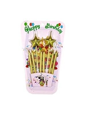 Nedi Yıldızlı Mum 8"li Altın 5825G