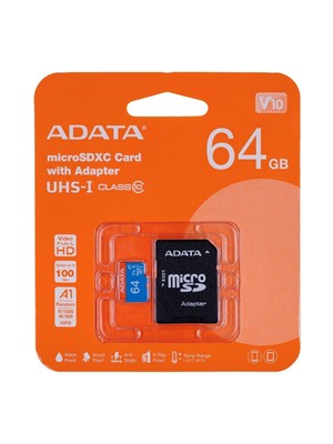 Adata 64 GB Premier Uhs-I CLASS10 V10 Micro Sd Hafıza Kartı