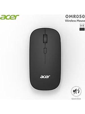 Acer OMR050 Sessiz Tuşlu Kablosuz Mouse Siyah