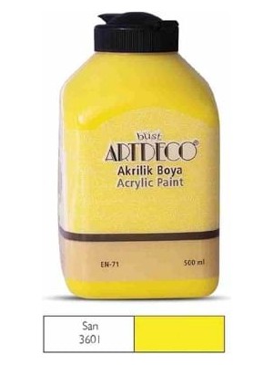 Artdeco 500 ml Akrilik Boya Sarı 70L-3601
