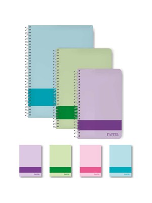 Elma Pastel 17X24 Sert Kapak Spiralli Defter Çizgili 120 Yp MBH01-YDW