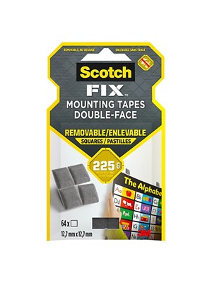 Scotch Fix 12.7X12.7MM Çift Taraflı Yapışkan Kareler 64"lü 108
