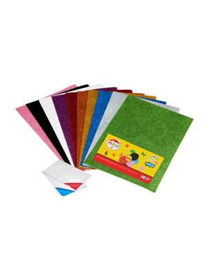 Mileo 20X30 cm Yapışkanlı Simli Eva 10 Renk 1757