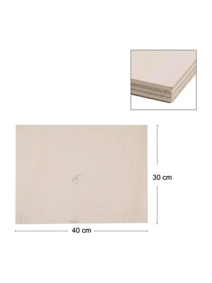 Aka Kontraplak 30X40 10 mm Kavak (Filografi Tahtası)