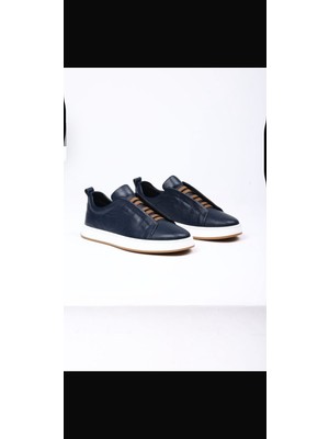 Lacivert Deri Greyybull Shoes Spor Ayakkabı